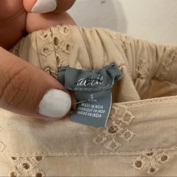 🧡3/$30 Aerie Light Pink Crop Eyelet Tank in Small - Picture 6 of 9